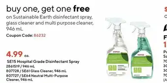 Staples SE15 Hospital Grade Disinfectant Spray offer