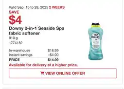 Costco Downy 2-in-1 Seaside Spa fabric softener offer