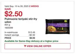 Costco Pulmuone teriyaki stir-fry udon offer