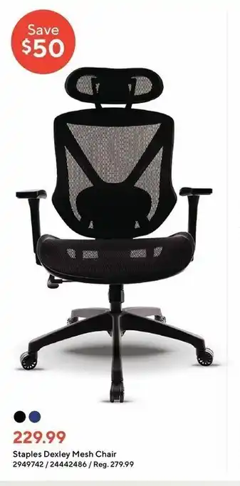 Staples Staples Dexley Mesh Chair offer