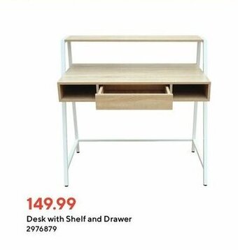 Staples Desk with Shelf and Drawer offer