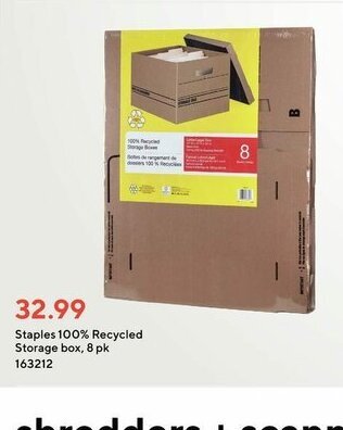 Staples Staples 100% Recycled Storage Box 8pk offer