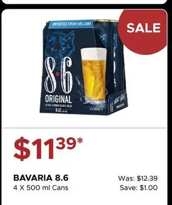 The Beer Store BAVARIA 8.6 offer