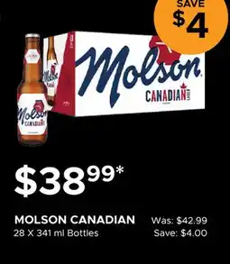 The Beer Store MOLSON CANADIAN Bottles offer