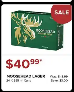 The Beer Store MOOSEHEAD LAGER Cans offer