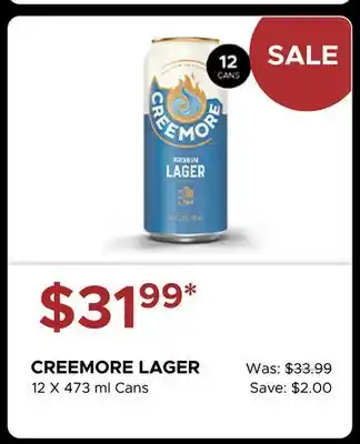 The Beer Store CREEMORE LAGER Cans offer