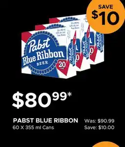The Beer Store PABST BLUE RIBBON Cans offer