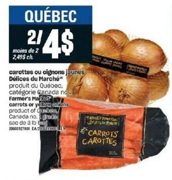 Provigo Carottes Ou Oignons Jaunes Délices Du Marché offer