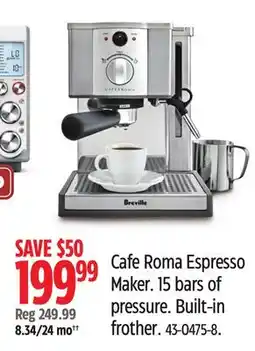 Canadian Tire Cafe Roma Espresso Maker offer