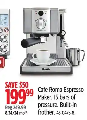 Canadian Tire Cafe Roma Espresso Maker offer