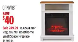Canadian Tire Rosethorne Small Space Fireplace offer