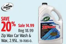 Canadian Tire Zip Wax Car Wash & Wax offer