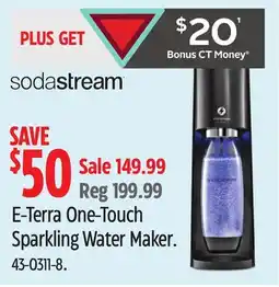 Canadian Tire SodaStream CE-Terra One-Touch Sparkling Water Maker offer