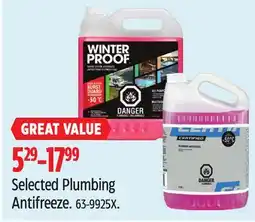 Canadian Tire Winter Proof Selected Plumbing Antifreeze offer