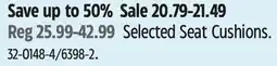 Canadian Tire Selected Seat Cushions offer