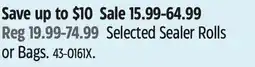 Canadian Tire Foodsaver Selected Sealer Rolls or Bags offer