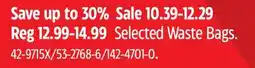 Canadian Tire Selected Waste Bags offer