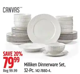 Canadian Tire CANVAS Milliken Dinnerware Set, 32-Pc offer