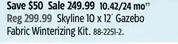 Canadian Tire CANVAS Skyline 10 x 12´ Gazebo Fabric Winterizing Kit offer