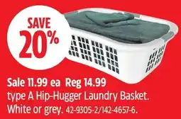 Canadian Tire type A Hip-Hugger Laundry Basket offer