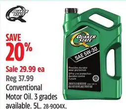 Canadian Tire Quaker State Conventional Motor Oil offer