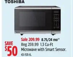 Canadian Tire Toshiba Microwave with Smart Sensor offer