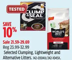 Canadian Tire World's Best Selected Clumping, Lightweight and Alternative Litters offer