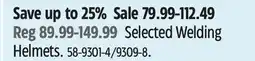 Canadian Tire Selected Welding Helmets offer