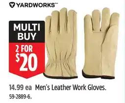 Canadian Tire Yardworks Men's Leather Work Gloves offer