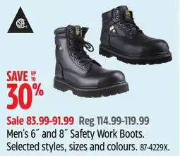 Canadian Tire Men's 6˝ and 8˝ Safety Work Boots offer
