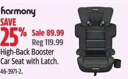 Canadian Tire Harmony High-Back Booster Car Seat with Latch offer
