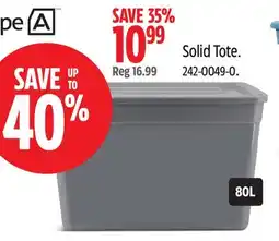 Canadian Tire Solid Tote offer