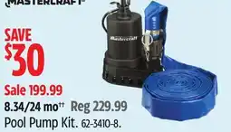Canadian Tire Mastercraft Pool Pump Kit offer