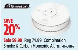 Canadian Tire Garrison Combination Smoke & Carbon Monoxide Alarm offer