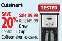 Canadian Tire Cuisinart Brew Central 12-Cup Coffeemaker offer