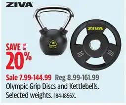 Canadian Tire Ziva Olympic Grip Discs and Kettlebells offer