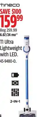 Canadian Tire Tineco T1 Ultra Lightweight with LED offer