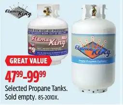 Canadian Tire Flame King Selected Propane Tanks offer