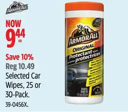 Canadian Tire Armor All Selected Car Wipes, 25 or 30-Pack offer