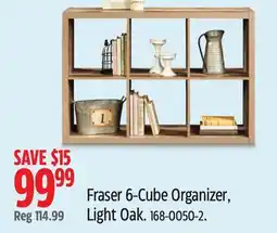 Canadian Tire CANVAS Fraser 6-Cube Organizer, Light Oak offer