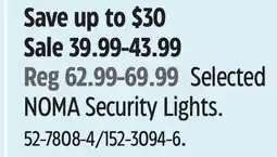 Canadian Tire Selected NOMA Security Lights offer