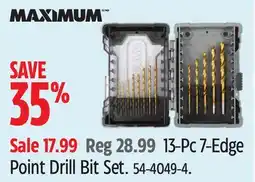 Canadian Tire 13-Pc 7-Edge Point Drill Bit Set offer