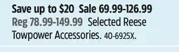 Canadian Tire Selected Reese Towpower Accessories offer