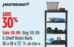 Canadian Tire Mastercraft 5-Shelf Resin Rack offer