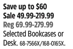 Canadian Tire Selected Bookcases or Desk offer