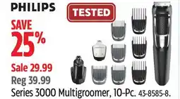 Canadian Tire Philips Series 3000 Multigroomer, 10-Pc offer