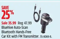 Canadian Tire Bluehive Auto-Scan Bluetooth Hands-Free Car Kit with FM Transmitter offer