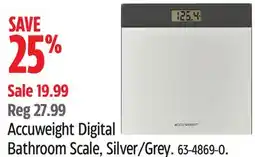 Canadian Tire Accuweight Digital Bathroom Scale offer