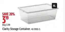 Canadian Tire type A Clarity Storage Container offer