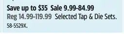 Canadian Tire Selected Tap & Die Sets offer